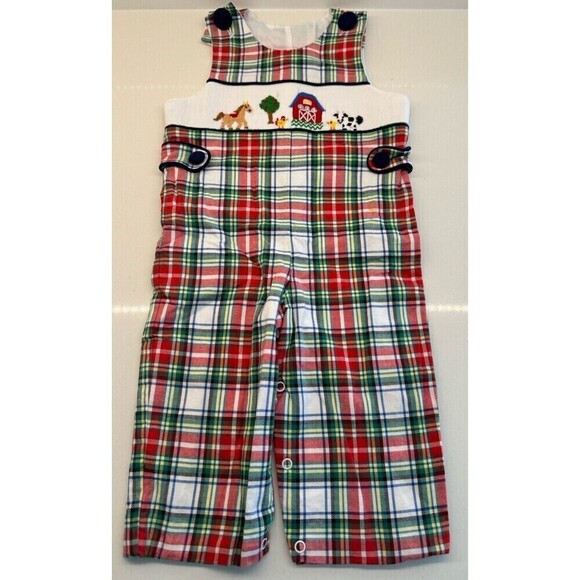 Banana Split baby unisex romper red green Christmas embroidering size 9 months - Picture 1 of 12